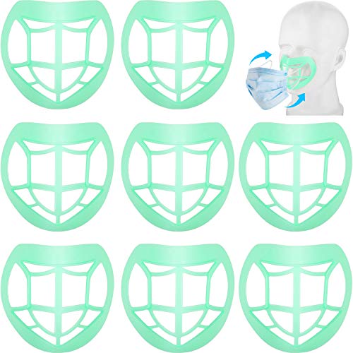 20 Pieces Nose Pads Lipstick Protection Bracket Internal Protective Support Bracket 3D Face Nose Mouth Bracket to Increase Breathing Space Help Breathe Smoothly (Green)