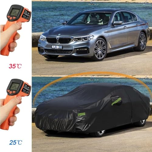 Image of Kaugung 7 Layers Car Cover Custom Fit Chevy Cruze from 2009 to 2025, Waterproof All Weather Resistant Outdoor Indoor Sun Rain Dust Snow Protection.(USA Warehouse,Within 3-7 Days) silverBlack