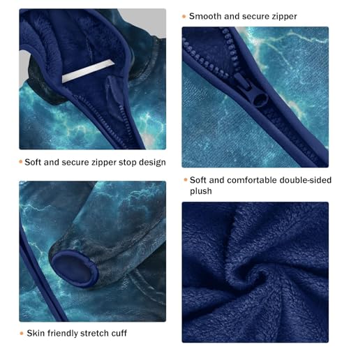 Lightning Cool Toddler Fleece Jacket Girl Boys Hooded Fleece Jacket Coat Warm Outwear Zip-up 3-10T3