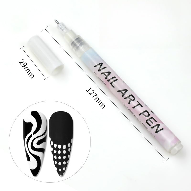 White Nail Art Pens - Quick Dry Nail Polish Markers