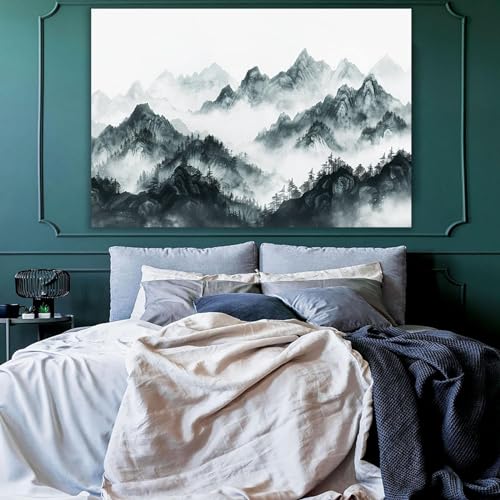 Impression sur toile paysage 60x80cm encadrée pour décoration murale - 3