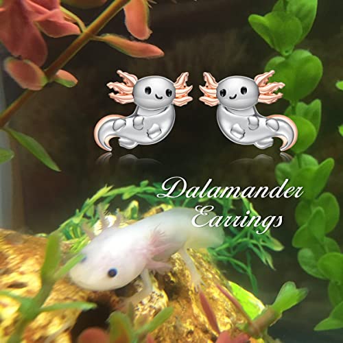 Axolotl Earrings 925 Sterling Silver Axolotl Stud Earrings Cute Animal Jewelry Gifts For Women Girls Daughter #TOP3