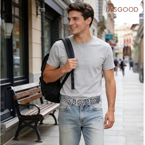 JASGOOD Mens Stretch Braided Belt