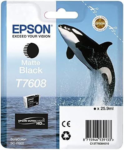 Epson Killer Whale T7602 Ink Cartridge, Cyan, Genuine,25.9 ml