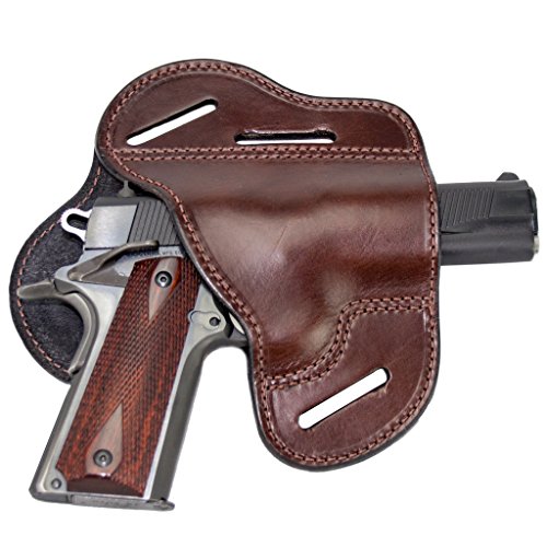 Relentless Tactical The Ultimate Leather Gun Holster | 3 Slot Pancake Style Belt