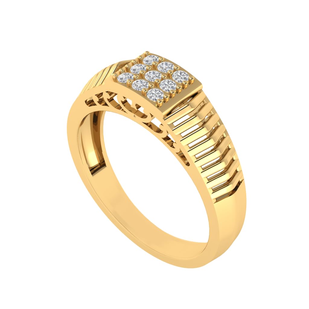 Pure 925 Sterling Silver Modern Designer Band Ring | Gold, Rhodium, Rose Gold Plating Options | Diamond Ring Gift for Men and Boys | Model RSM00033-picture-29