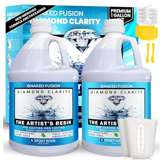 Epoxy Resin Art Resin Crystal Clear Formula- The Artist's Resin for Coating, Casting, Resin Art, Geodes, Tabletop, Bar Top, Live Edge Tables, River Tables- Non-Toxic -1 Gallon Kit