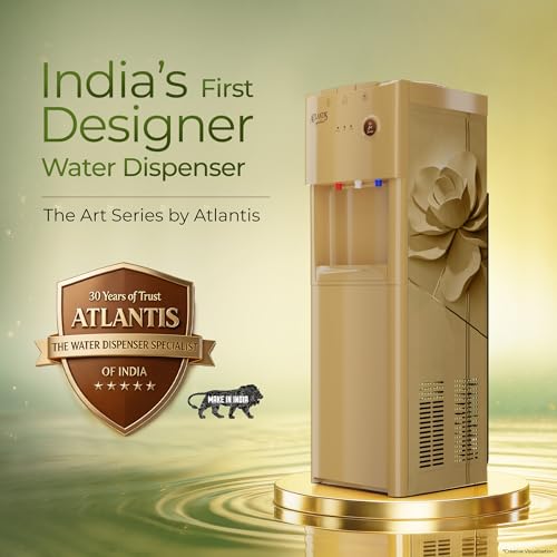 Image of Atlantis Signature Floor Standing Water Dispenser | Designer Series | Hot, Normal & Cold | Luxury Art Finish | Top Push Buttons | Child Safety Lock | Silent Operation | BIS Certified | Office & Home
