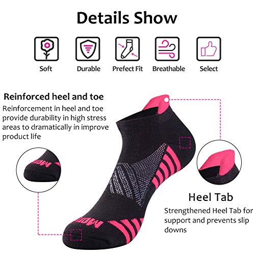 image for JOYNÉE Womens-Ankle-Athletic-Socks Low Cut Sports Running Socks 7 Pai