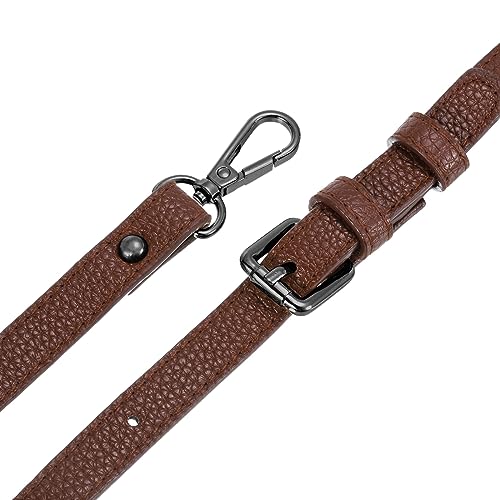 Image of uxcell Purse Strap, Crossbody Strap Leather Adjustable Replacement Shoulder Strap for Women's Crossbody Handbags Bag, 0.6 inch Wide, 41-51 inch Long (Brown)