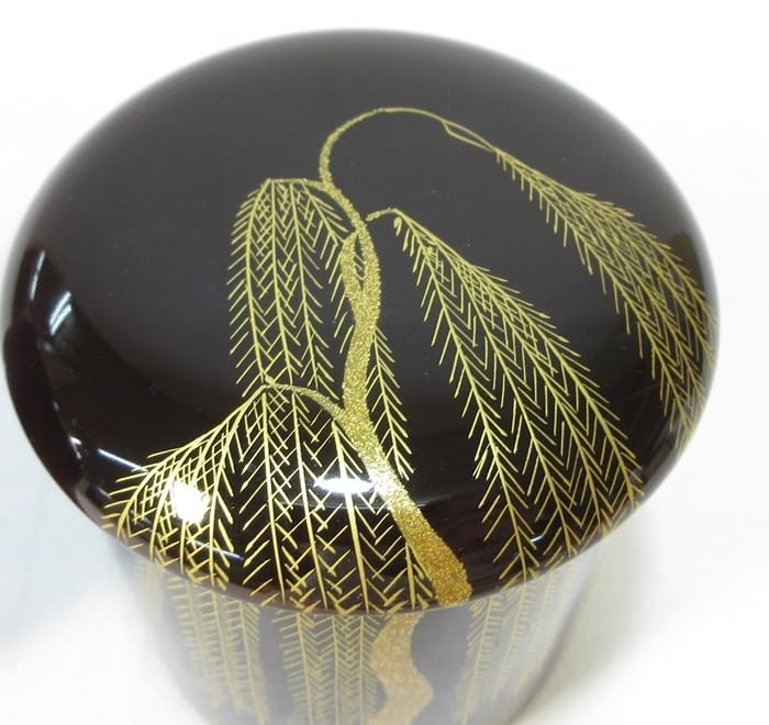 元岡清斉　長棗　蛍　茶道具 Amazon.co.jp: 【G2338】茶道具元岡清斉木製漆器四季棗茶器柳