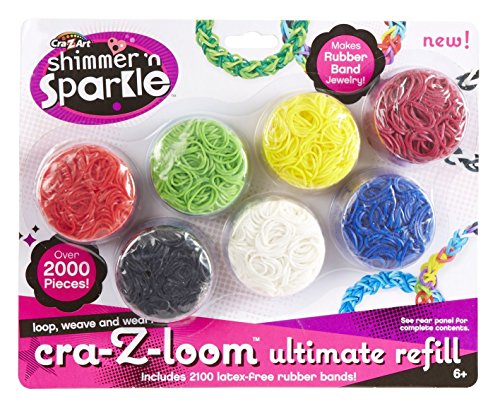 Crazart - Kkczl02 - Loisirs Créatifs - Elastiques Loom - Méga Recharge - 7 Couleurs