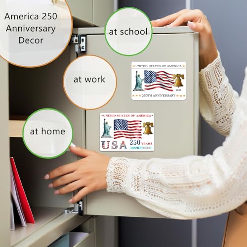 Imán decorativo conmemorativo 250 años EEUU 3.5x5 pulgadas miniatura 6