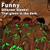 Glow in The Dark Blanket Dinosaur Throw Blanket for Boys Kids Soft Warm Cozy Cute Dino Blanket Unique Dinosaurs Toys Gifts Gray Glowing Dinosaur Room Decor Blankets for Girls Teens 50"x60" #2