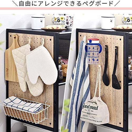 Amazon.co.jp: レンジ台 キッチンラック 棚 レンジラック ゴミ箱上