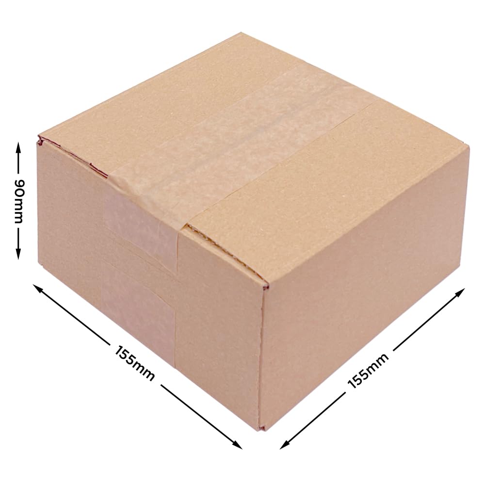 500x Faltkartons Verpackungen Schachtel Kisten 1-wellig 150 x 150 x 80 mm