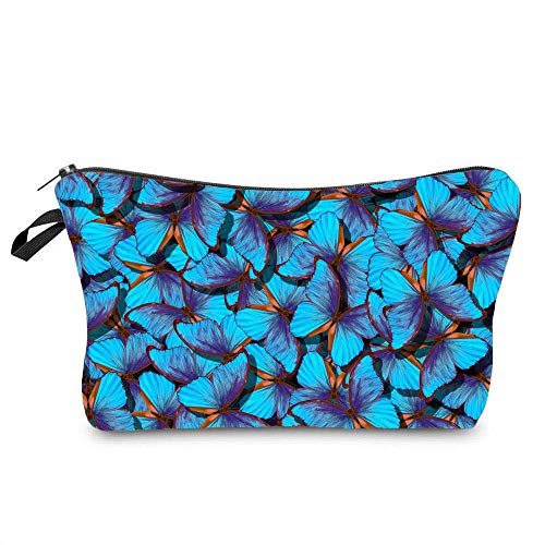 Makeup Bag Cosmetic Pouch and Toiletry Bag For Accessories Teens Girls Women Butterflies Travel Bag