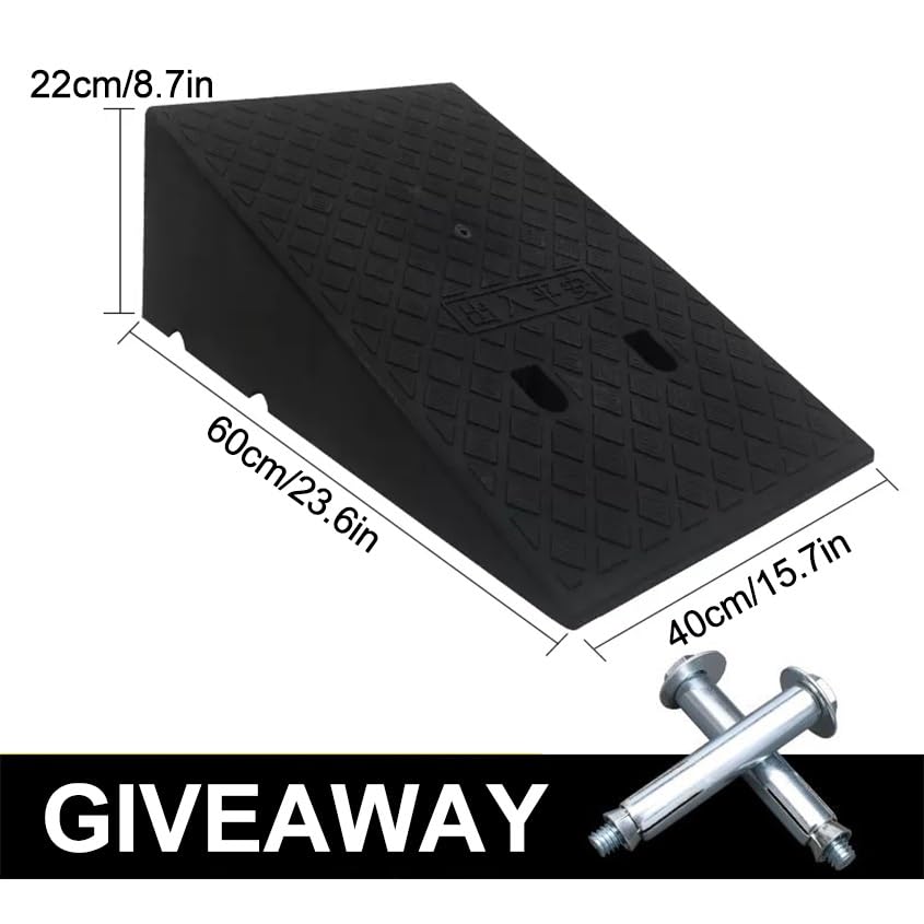 Rampa portátil para escalones 22cm negra miniatura 2
