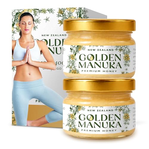 Golden Manuka Premium Honig 12+ UMF 400+ MGO Reiner Neuseeländischer Manuka-Honig PROBIER-PACK (2x30g)