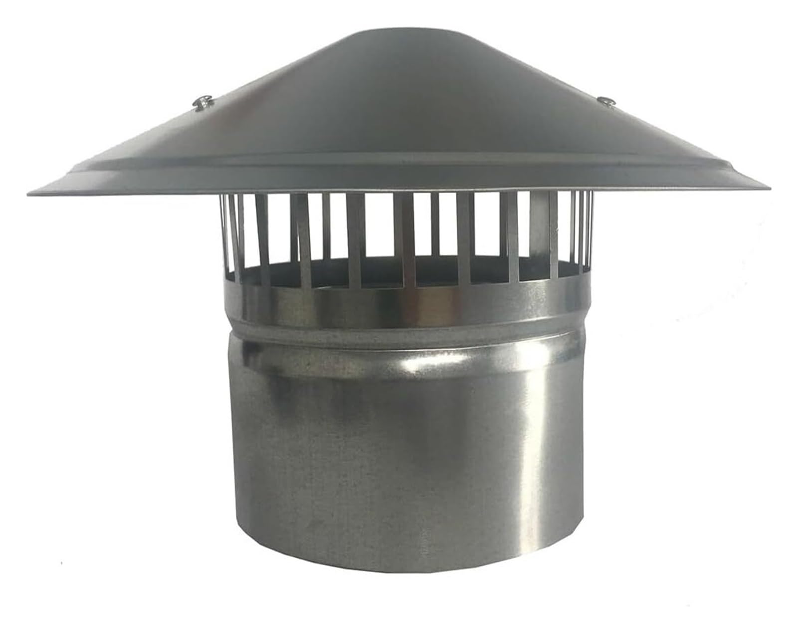 Tappo for camino in acciaio inossidabile Copertura for sfiato sul tetto, Tetto antipioggia antivento Cappa a forma di fungo Cappa da cucina Tappo for fumo for tubo di scarico(110mm)