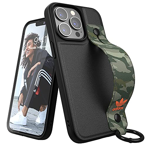 adidas Coque conçue pour iPhone 13 Pro 6.1, Coque résistante aux Chutes, Bords surélevés, Coque Originale avec Poignée, Camouflage Noir