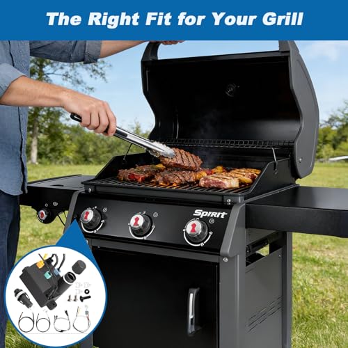Image of SafBbcue 7643 Grill Igniter Replacement Igniter Kit for Weber Spirit 220 and 320 Gas Grills - Compatible with Models Featuring Front-Mounted Control Panels