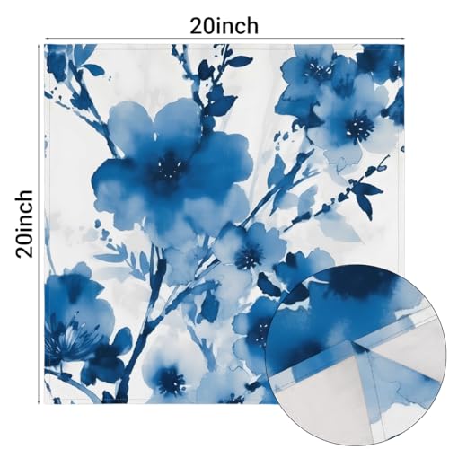 Servilletas de Tela Azul con Estampado, set de 6, 50x50 cm miniatura 2