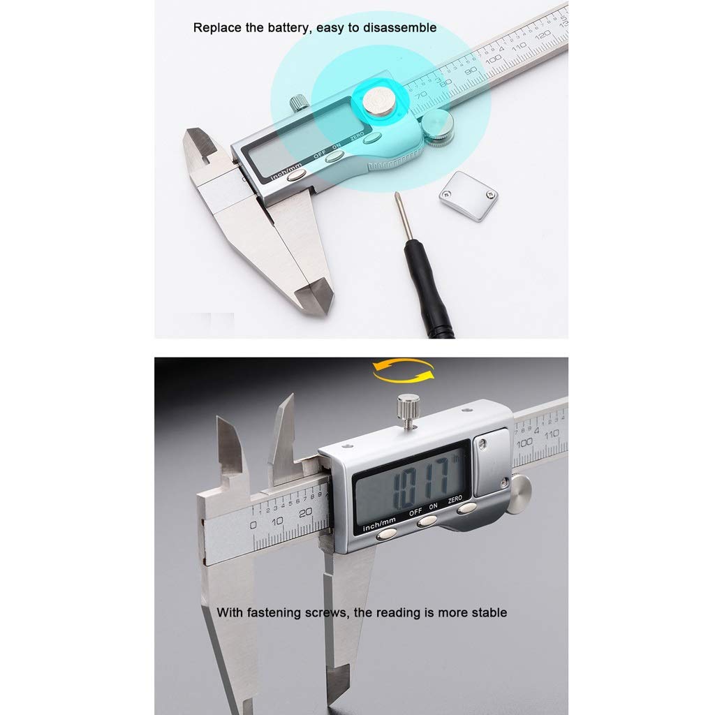 Suwalizki Elektroniczny Cyfrowy Cyfrowy Zacisk Ze Stali Nierdzewnej Vernier Caliper High Precision Industrial Pomiar Narzędzia Zakres: 0-150mm