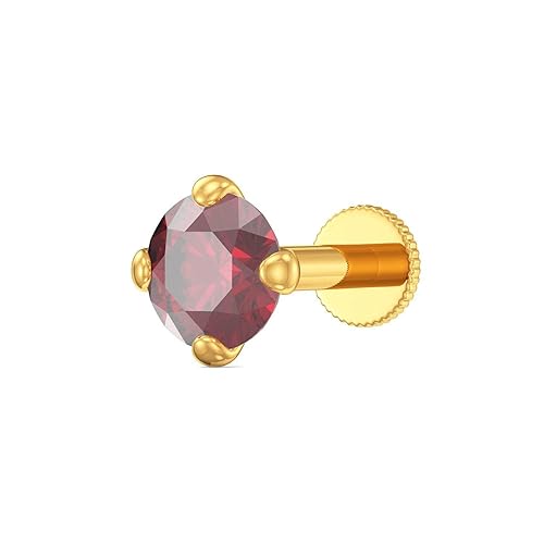 Precious stone 22k gold women Nose Pin