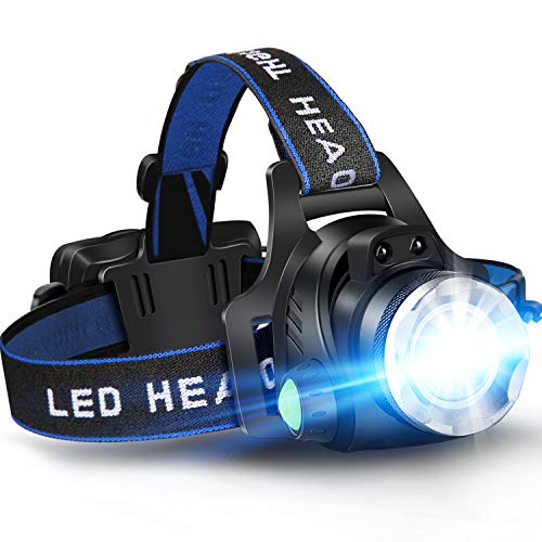 Headlamp Flashlight, USB Rechargeable Led Head Lamp, IPX4 Waterproof T004 Headlight with 4 Modes and Adjustable Headband, Perfect for Camping, Hiking, Outdoors, Hunting … (1)