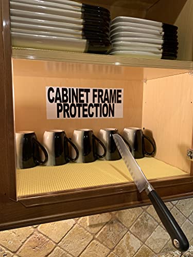 Clear Cabinet Guard - Door Protector. Fits Over Door Edge to Protect From Water, Nicks, and Daily Wear. Easily Trimmed. Self Gripping. No Adhesive. Prevents Damage to Kitchen Cabinets. 3/4