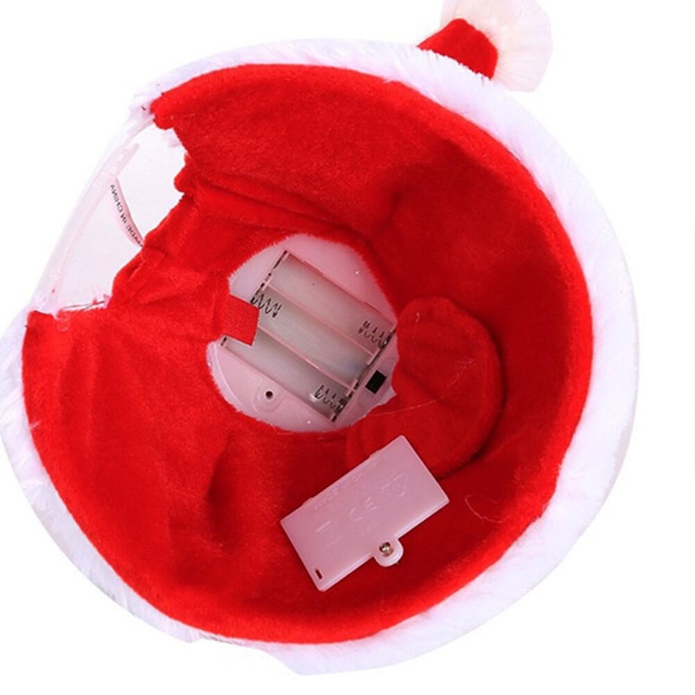 Petoskey Weihnachtsmütze für Erwachsene, Stein-Weihnachtsmütze mit LED-Lichtern, beleuchtet, Weihnachtsmützen für Neujahrsparty, 3 Stück