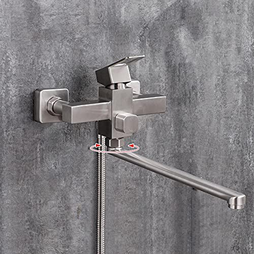 Robinet de bain mural en acier inoxydable pour gagner de l'espace de douche - 4
