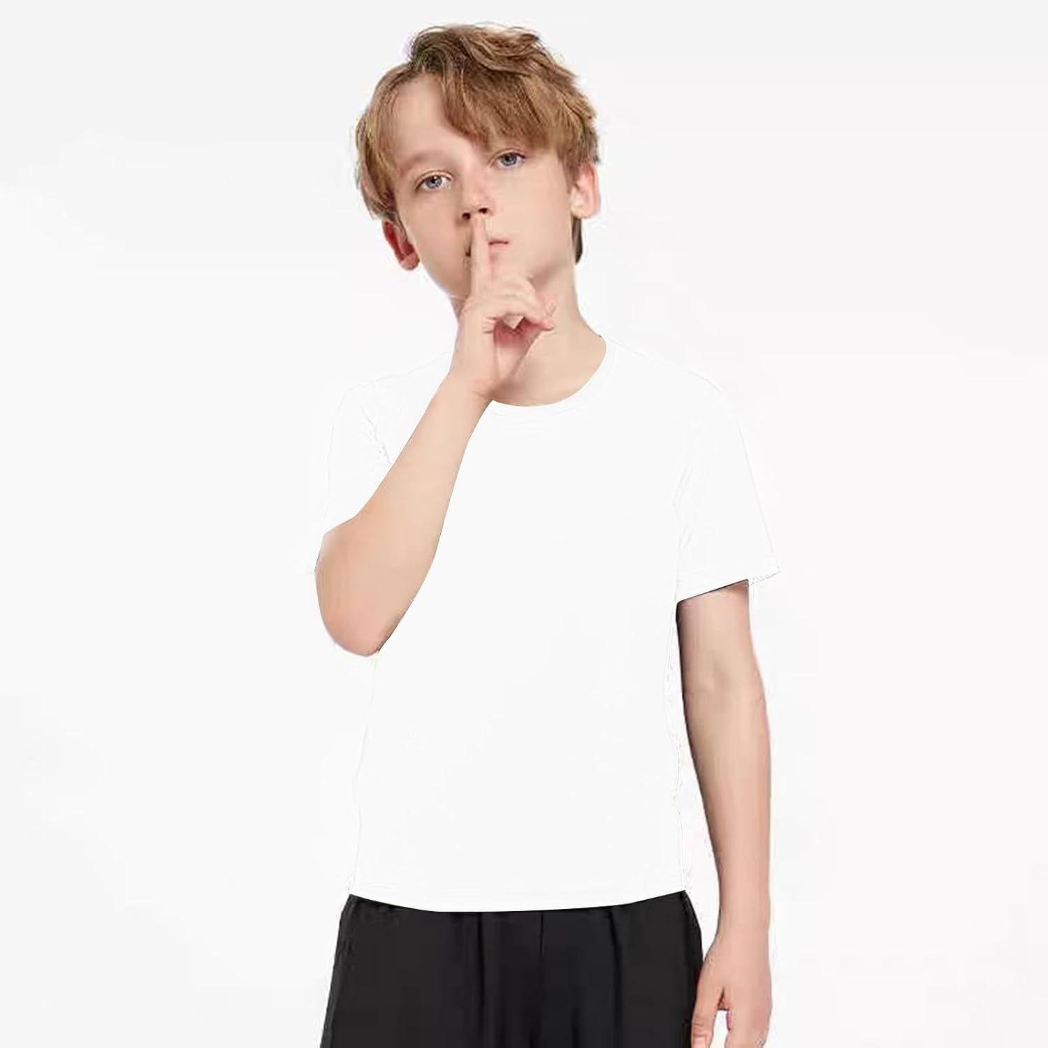 4 Pack Boys/Youth/Kids Quick Dry Sports Tee Shirt Mesh Moisture Wicking Active Athletic T-Shirt(4-18Years) - Image 6