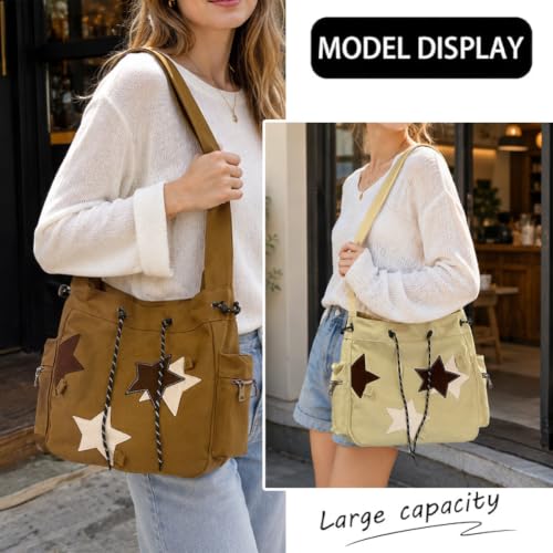 Bolso bandolera lindo de lienzo para mujer miniatura 3