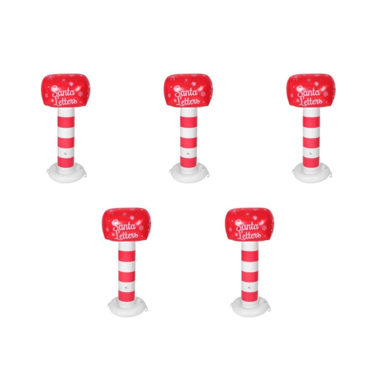 Toyvian 5 Piezas Buzón Inflable de Navidad de 42 Pulgadas para Jardín