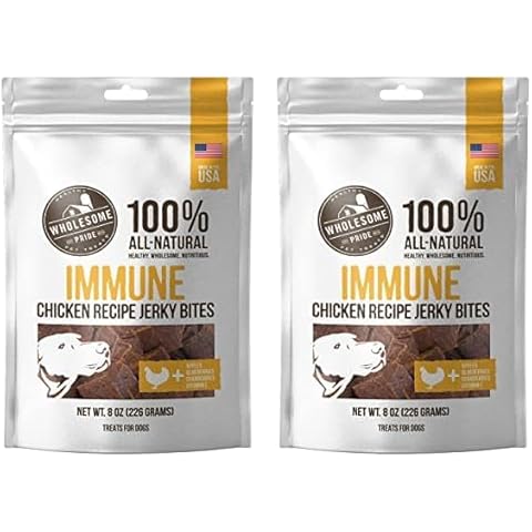 Wholesome Pride Functional Dog Immune Support Chicken Recipe Jerky Bites Dog Treats - 8 oz (Pack of 2) Cover