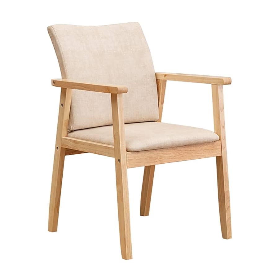 Amazon.com: Japanese Solid Wood Armchair, Dining Chair with
