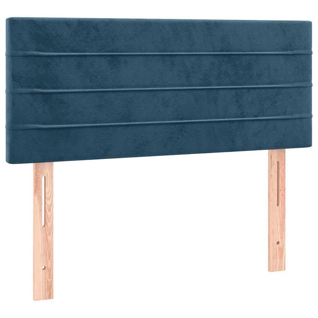 Cabecero de terciopelo azul oscuro 90 x 5 x 78/88 cm para cama