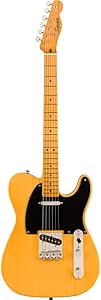 Squier Classic Vibe 50s Telecaster Electric Guitar, Butterscotch Blonde, Maple Fingerboard
