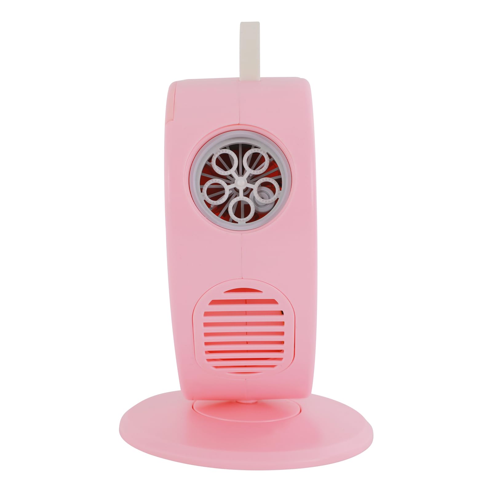 Macchina elettrica per bolle di sapone, portatile, automatica, per bambini, 500 ml, con doppio ugello per matrimoni, feste, senza liquidi (rosa)