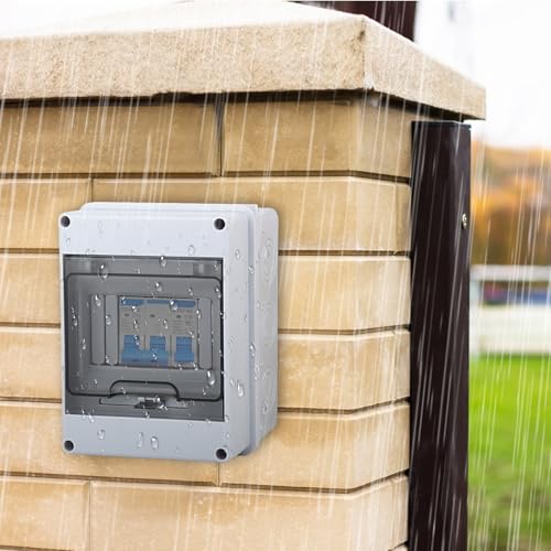 Miniatura 6 de Caja Cuadro Electrico Superficie 8 Modulos,Caja De Fusibles Ip65 A Prueba De Agua Con Bloque De Terminales, Carril Dn, Caja Conexiones Electricas Para Jardín O Exteriores
