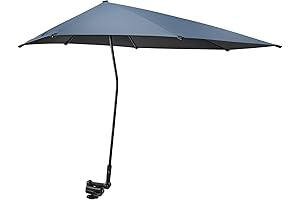 G4Free UPF 50+ Beach Umbrella XL with Universal Clamp: Sun Shade Protection for Golf Carts