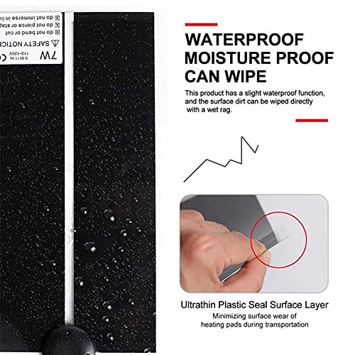 Reptile Heating Pad with Temperature Adjustment, 110V 7W Heat Mat for Reptiles Tortoise Snakes Lizard Gecko Hermit Crab Turtle,Under Tank Heating Pad (7W(5.51inch*11inch))