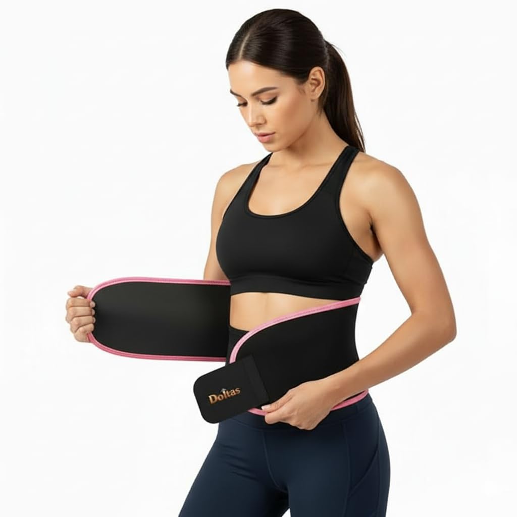 Sweat Slim Belt for Men & Women – Tummy Trimmer for Fat Loss, Stomach Shaping & Workout Support – Adjustable Waist Trainer for Enhanced Sweat & Core | Black Engagement-image-41