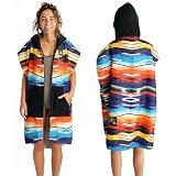 Pilotfish Surf Poncho Changing Robe Towel - Hooded, Zippered Towel Poncho for Beach, Surfing, Swimming | 2 Front...