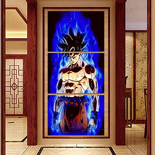 Tableau de Dragon Animation en 3 Panneaux pour Habiller un Mur Vide