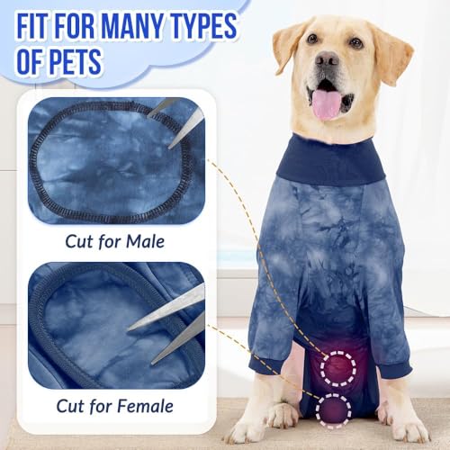 Image of KUTKUT Full Coverage Small Dog Recovery Suit Post Surgery - Full Body Surgical Onsie for Male & Female Dogs, Anti-Lick Wound Healing Shirt (Size:S, Blue)