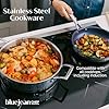 The Blue Jean Chef 3-Piece Stainless Steel Cookware Set, Hammered Finish, Tri-Ply Construction Clad Cookware, Nonstick; Induction, Oven & Dishwasher Safe #1