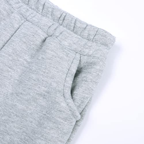 Image of MYGBCPJS Youth 2PCS Jogger Outfits Set Fleece Hooded + Sweatpants Boys Girls Athletic Sweatsuits Pullover Clothes